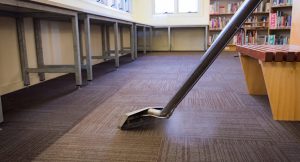 flood and mould damage cleaning in library